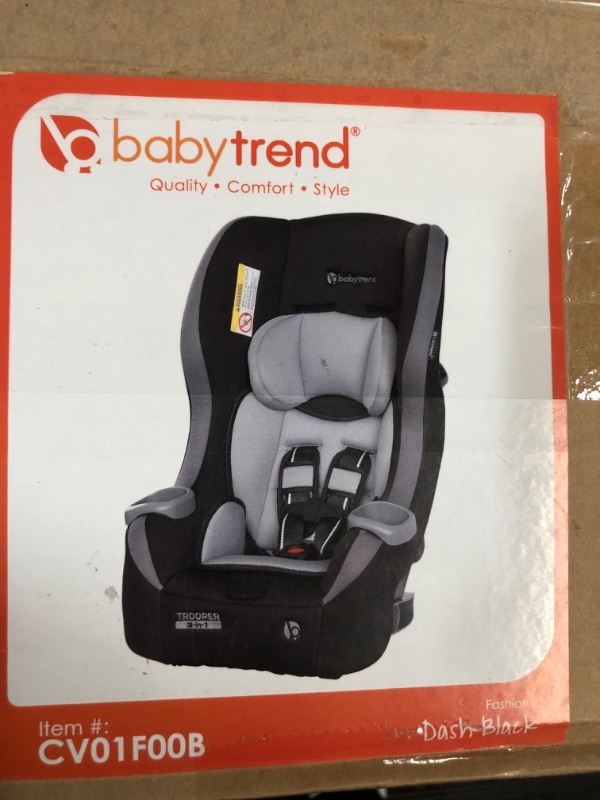 Photo 7 of Baby Trend Trooper 3-in-1 Convertible Car Seat, Dash Black