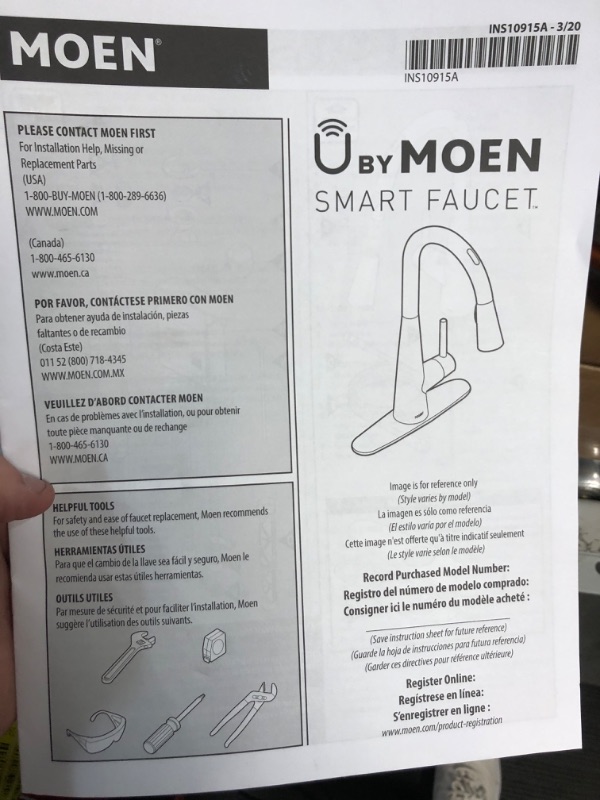 Photo 6 of [FOR PARTS, READ NOTES]
Moen 7864EVBG Sleek Smart Faucet Touchless Pull Down Sprayer Kitchen Faucet NONREFUNDABLE