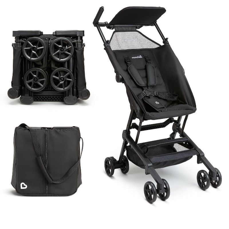 Photo 1 of * used * defective * sold for parts/repair *
Munchkin® Sparrow™ Ultra Compact Lightweight Travel Stroller for Babies & Toddlers, Black
