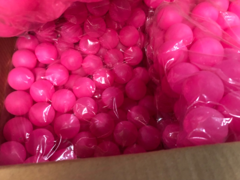 Photo 3 of (USED)1000 Pack Colored Balls Plastic Table 40mm Entertainment Table Tennis Balls Hot Pink