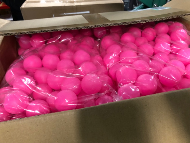 Photo 2 of (USED)1000 Pack Colored Balls Plastic Table 40mm Entertainment Table Tennis Balls Hot Pink