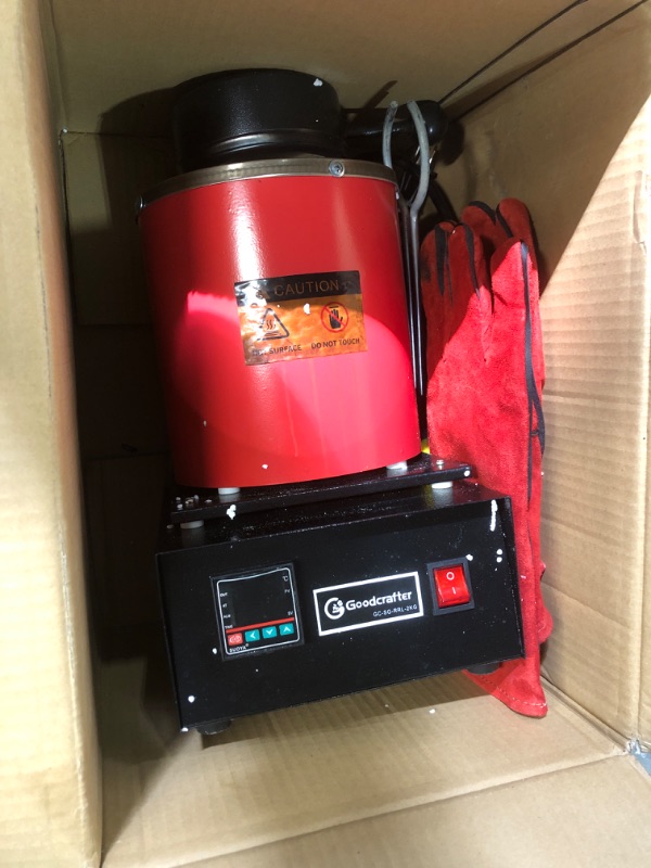 Photo 2 of 2KG Gold Melting Furnace 1150? /2102 ? Automatic Digital Melting Furnace Machine with Graphite Crucible for Precious Metals Gold Silver Jewelry,1400W 110V