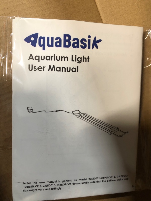 Photo 3 of Aquabasik LED Aquarium Light Full Spectrum 20 Colors Adjustable 30" Fish Tank Lamp with Extendable Bracket for 32-39 inch Freshwater Plant Tank