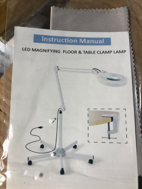 Photo 1 of 8X Magnifying Glass with Light and Stand