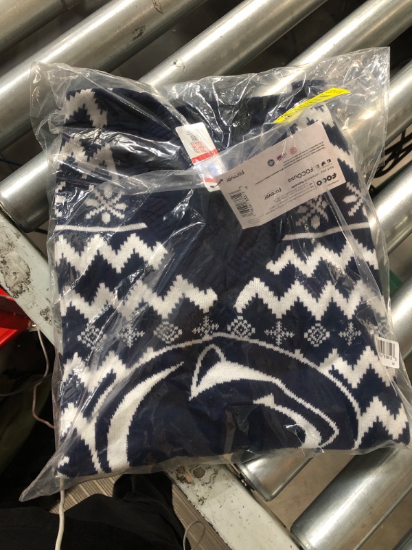 Photo 2 of FOCO Women's NCAA College Team Logo Ugly Holiday V-Neck Sweater Penn State Nittany Lions 9-1544 Team Color