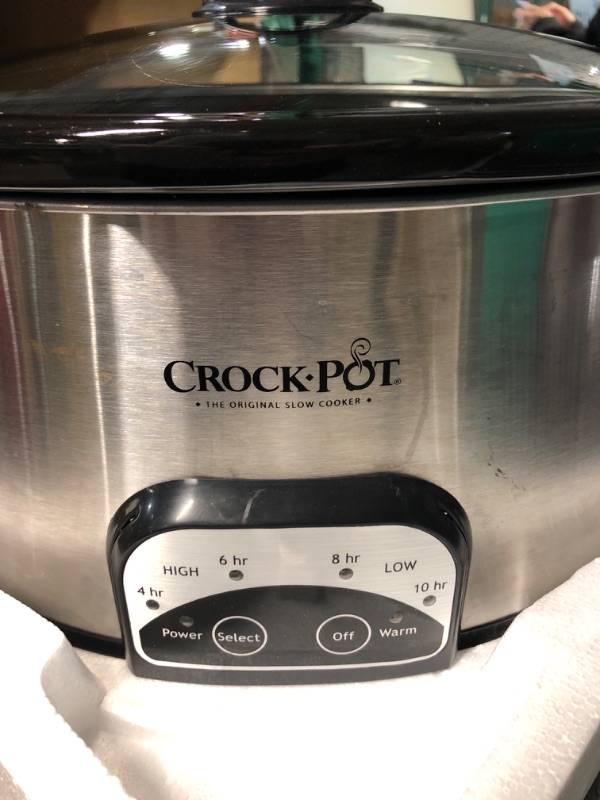 Photo 3 of **UNABLE TO TEST**  Crock-Pot SCCPVP600-S Smart-Pot 6-Quart Slow Cooker, Brushed Stainless Steel,