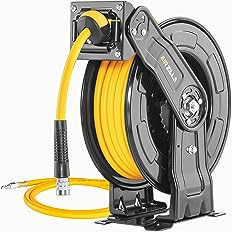 Photo 1 of ***SEE NOTES***AIRZILLA Premium Steel Retractable Air Hose Reel With Dual Arm, 3/8"x65Ft Hybrid Polymer Hose, Heavy Duty Air Hose Reel included Auto Rewind Reel | Quick Air Coupler | Durable Double side Frame