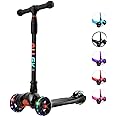 Photo 1 of Allek Kick Scooter B02, Lean 'N Glide Scooter with Extra Wide PU Light-Up Wheels and 4 Adjustable Heights for Children from 3-12yrs (Black)
