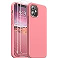 Photo 1 of BNWW [5 in 1 Designed for iPhone 12 Case, for iPhone 12 Pro Case with 2 Screen Protectors + 2 Camera Lens Protectors, Silicone Shockproof Phone Case with Microfiber Lining 6.1 inch?Pink Sand