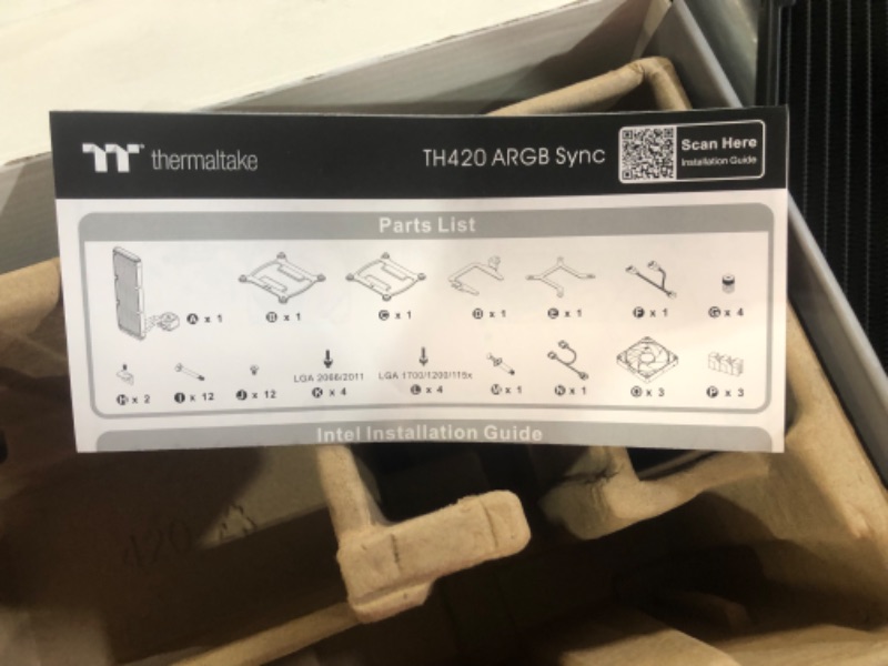Photo 2 of Thermaltake TH420 ARGB Sync All-in-One Liquid Cooler, AMD(AM5/AM4) Intel(LGA 1700/1200), 420mm