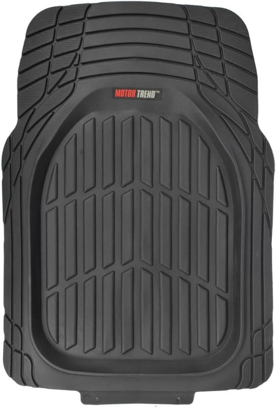 Photo 1 of (STOCK PHOTO FOR SAMPLE ONLY) - Motor Trend -2 Piece Front Car Floor Mats- Black FlexTough