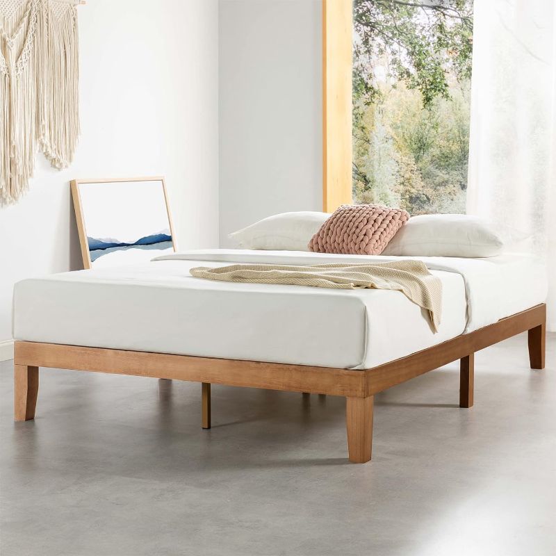 Photo 1 of (STOCK PHOTO FOR SAMPLE) [READ NOTES]
Mellow Naturalista Classic - 12 Inch Solid Wood Platform Bed with Wooden Slats, No Box Spring Needed, Easy Assembly, King, Natural Pine