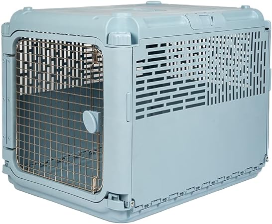 Photo 1 of * used item * see all images * 
SPORT PET Plastic Kennels Wire Door Travel Dog Crate, Collapsible Kennel