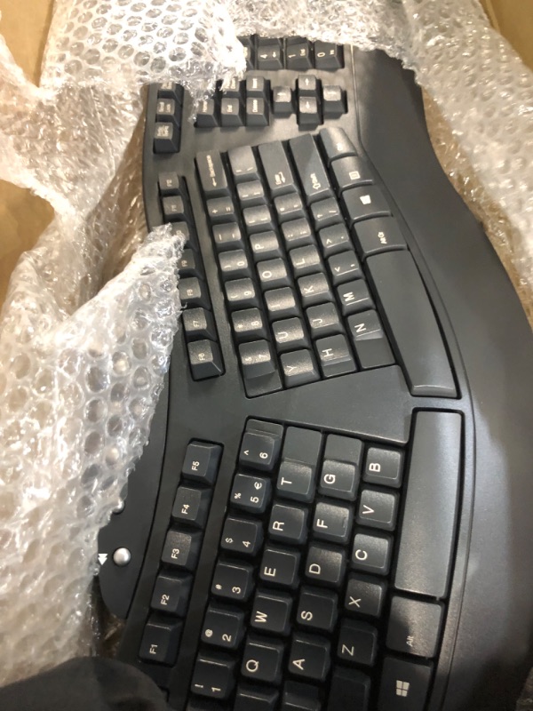 Photo 2 of Wireless Ergonomic Keyboard with Gel Wrist Rest Bundle