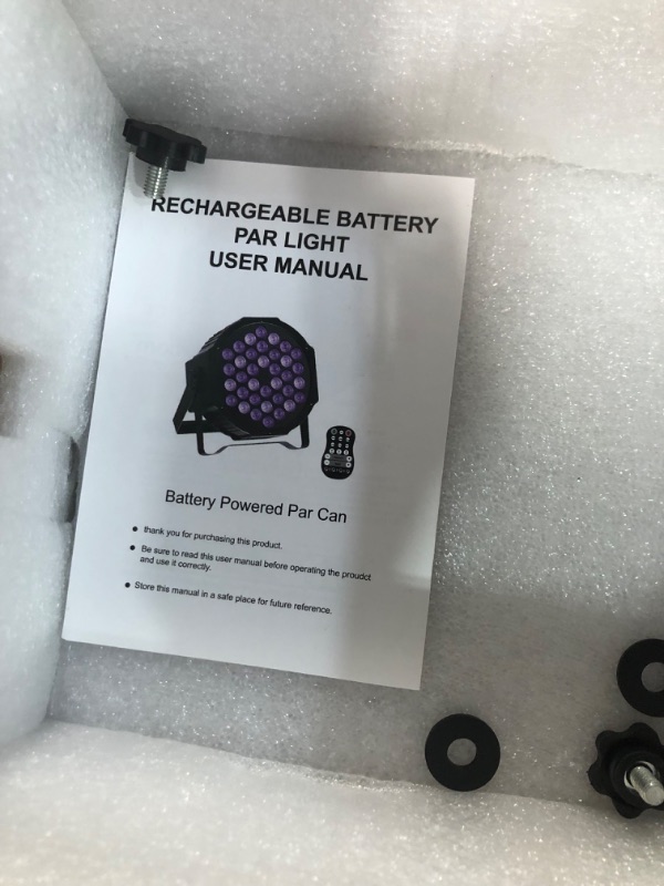 Photo 1 of U`King Rechargeable Black Lights for Glow Party Wireless Black Light by DMX and Sound Activated Control 4 Pack
