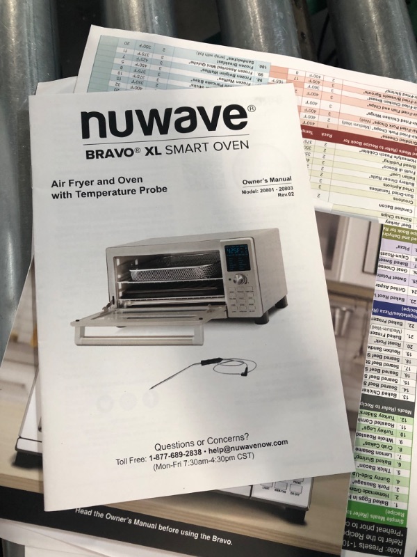 Photo 7 of ***POWERS ON - DENTED - SEE PICTURES***
Nuwave Bravo Air Fryer Toaster Smart Oven, 12-in-1 Countertop Convection, 30-QT XL Capacity