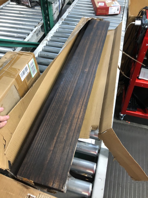 Photo 1 of ***SEE NOTE*** Joel's Antiques | 48 x 6 Inch Floating Shelves for Wall | Made of Natural Wood | Heavy Duty Rustic Book Shelves | Medium Brown (4 Pack)
