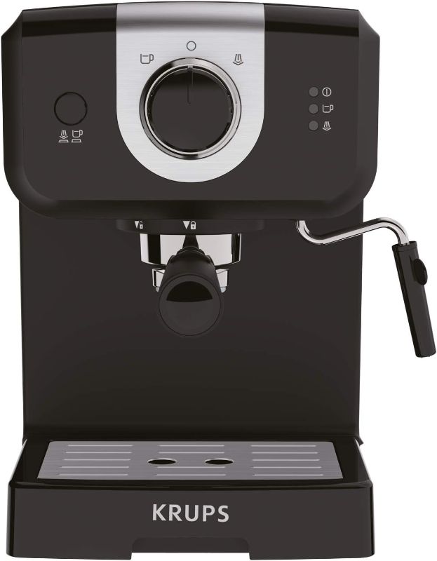 Photo 1 of **SEE NOTES**
KRUPS XP3208 15-BAR Pump Espresso and Cappuccino Coffee Maker, 1.5-Liter, Black