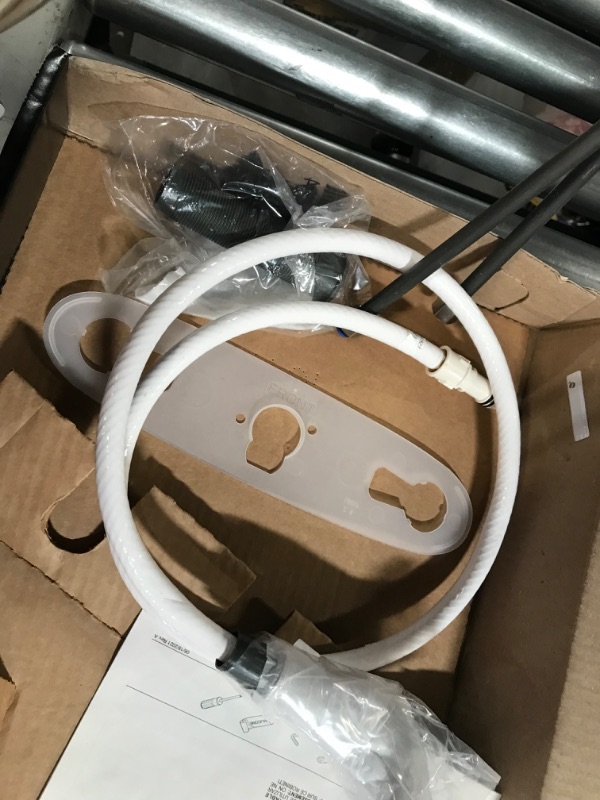 Photo 1 of Delta Faucet Classic Single-Handle Kitchen Sink Faucet with Side Sprayer in Matching Finish, Stainless 400-SS-DST