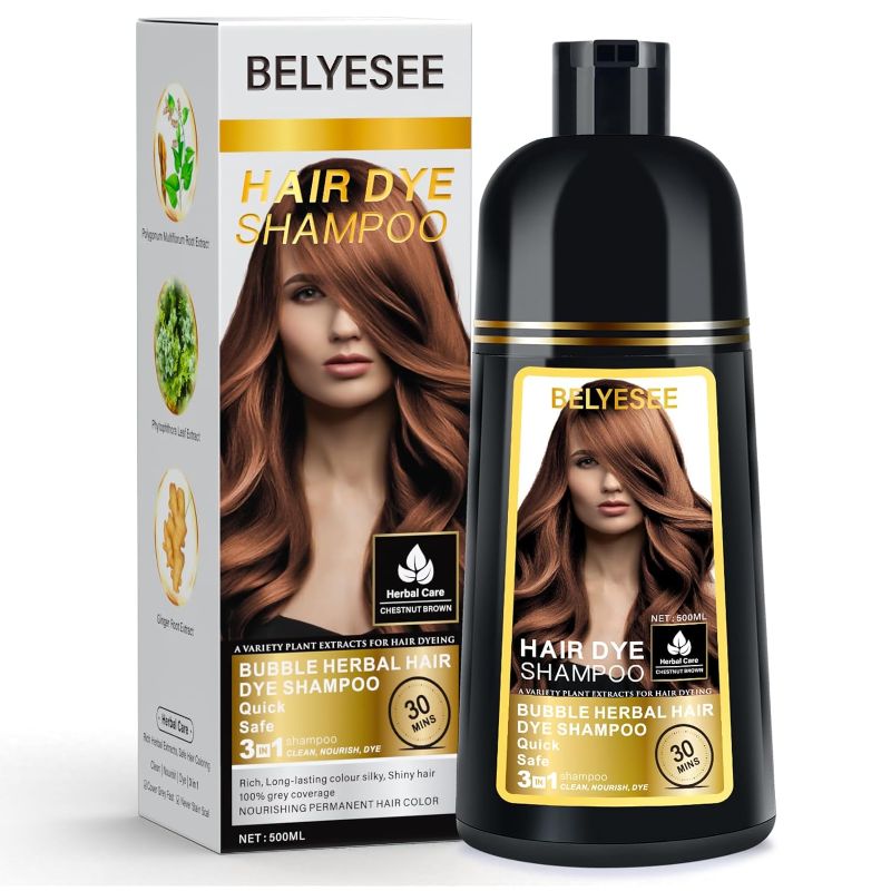 Photo 1 of Hair Dye Shampoo for Gray Hair Coverage,Hair Color Shampoo for Men/Women