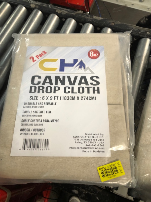 Photo 3 of Canvas Painters Drop Cloth (Size 6 x 9 Feet - Pack of 2) - Pure Cotton Paint Drop Cloth for Painting, Curtains, Furniture & Floor Protection - All Purpose Thick Canvas tarp with Double Stitched Edges 6' x 9' - Pack of 2