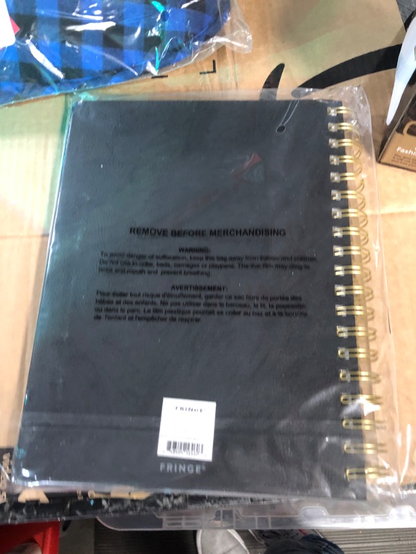 Photo 1 of Fringe Studio 2023 Spiral Planner, Aug 2022 - Dec 2023, 17 Month Weekly and Monthly , Faux Leather Cover, " STANDARD BLACK " , 236 pages, 9.785" x 6.75" (844501) Standard Black 2023
