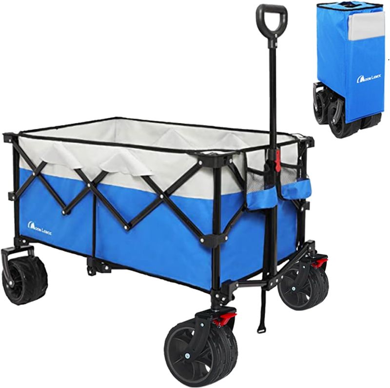 Photo 1 of ***CORNER DAMAGED - SEE PICTURES***
Moon Lence Collapsible Outdoor Utility Wagon  BLUE