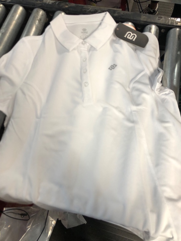 Photo 1 of MoFiz Women's Golf Polo Shirts Short Sleeve Tennis Shirt X-Large White