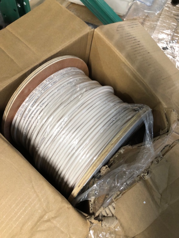 Photo 2 of Monoprice Speaker Wire - Color Coded Jacket, CL2 Rated, 2-Conductor, Pure Bare Copper, 14AWG, 500 Feet, White