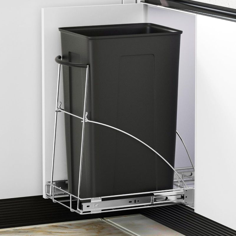 Photo 1 of  Insputer Pull Out Trash Can Under Cabinet, Requires 13" W X 18" D Cabinet, Under Sink Trash Can Kit, Slide Out Garbage for Kitchen(Not Included Can)
