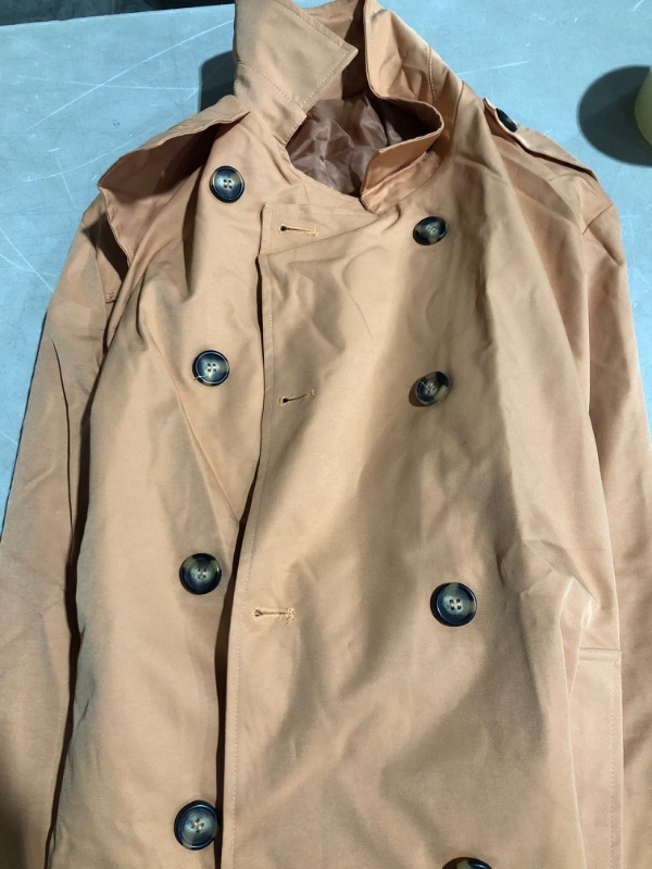 Photo 2 of * used * see all images *
Aoysky Mens Trench Coat Slim Fit Notched Lapel Double Breasted Windbreaker Fall Lightweight Long Jacket with Belt
