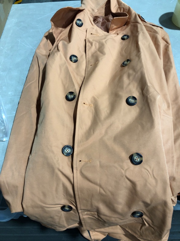 Photo 3 of * used * see all images *
Aoysky Mens Trench Coat Slim Fit Notched Lapel Double Breasted Windbreaker Fall Lightweight Long Jacket with Belt
