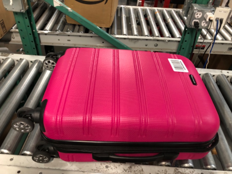 Photo 2 of Rockland Melbourne Hardside Expandable Spinner Wheel Luggage, Magenta, Carry-On 20-Inch Carry-On 20-Inch Magenta