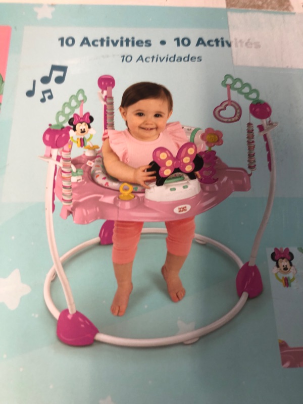 Photo 2 of Bright Starts Disney Baby Minnie Mouse Activity Jumper - Forever Besties with Lights and Melodies, 6 Months + Minnie Mouse Forever Besties