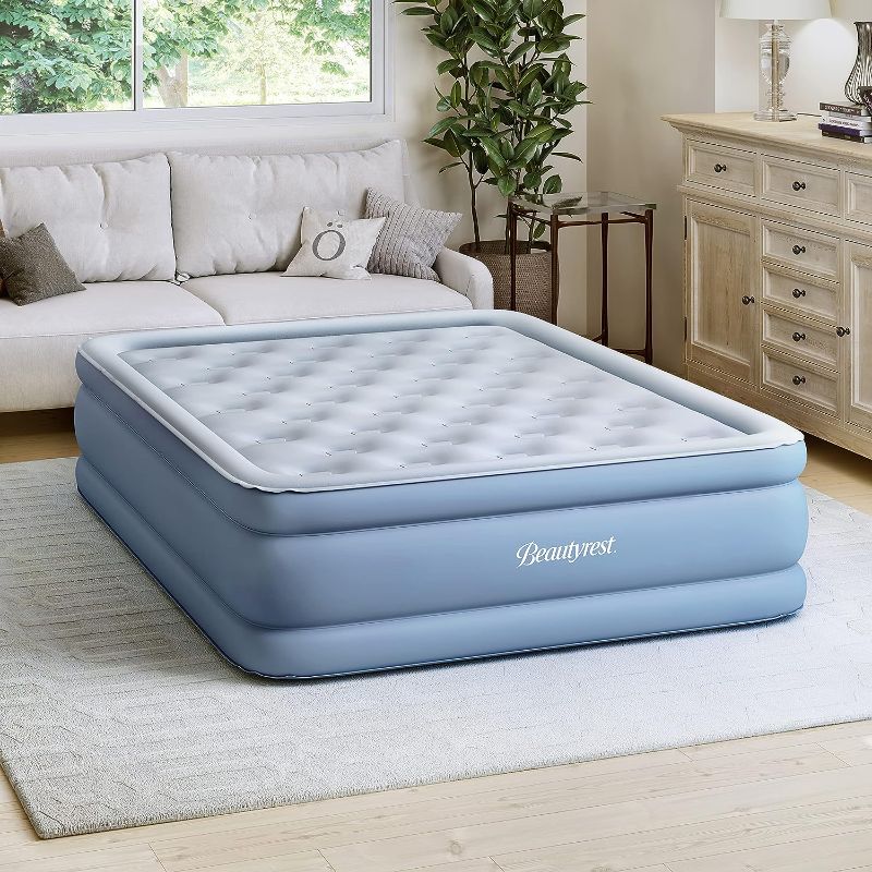 Photo 1 of **PARTS  ONLY** **DOES NOT HOLD AIR** Beautyrest Posture Lux Air Bed Mattress with Express Pump and Raised Edge Support