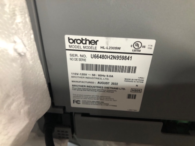 Photo 3 of Brother HLL2305W Compact Mono Laser Single Function Printer with Wireless and Mobile Device Printing (RHLL2305W) (Renewed) Renewed: HLL2305W (Wireless)