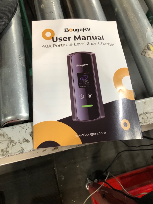 Photo 2 of BougeRV 48 Amp EV Charger Level 2, 240V, NEMA14-50 Plug, 25Ft Cable, 48A/40A/32A/24A/16A/10A Adjustable Current, Electric Car Charging Station, Waterproof Indoor/Outdoor Use 48A NEMA 14-50