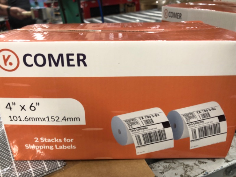 Photo 2 of K Comer 4x6 Thermal Shipping Labels (2 Rolls, 700 Printer Labels) Stickers Printable,Waterproof,Self Adhesive,Mailing Address Labels for Packages Compatible with K Comer MUNBYN, Rollo, Zebra