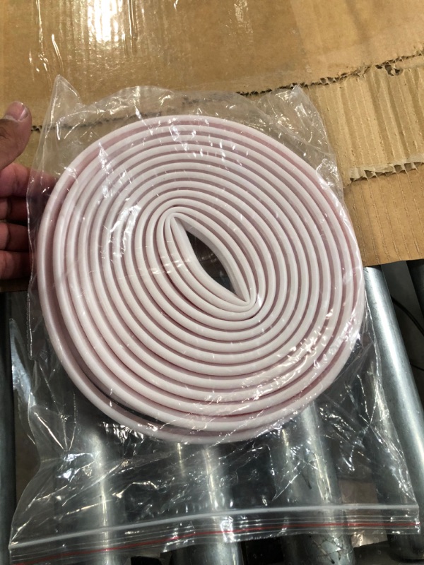 Photo 3 of [New Upgrade] 40 Feet Silicone Door Weather Stripping Door Seal Strip for Doors & Windows, Multi-Layer Soundproof Holes Self-Adhesive Backing Seal Gap (from 5/32 inch to 1/4 inch), Easy Cut to Size 3/8" (W) x 1/4" (T) x 40' (L) White