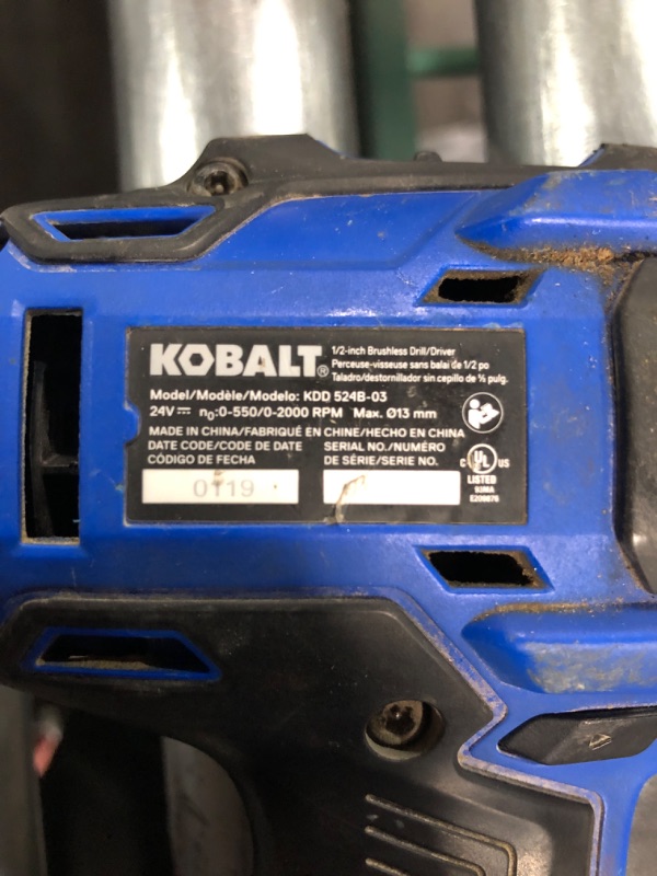 Photo 4 of **SEE NOTES**Kobalt 1/2-in 24-Volt Variable Speed Brushless Cordless Drill