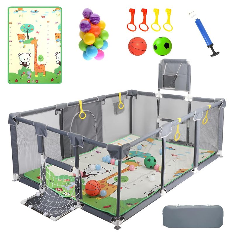 Photo 1 of Baby Playpen with Mat, Playpen for Babies and Toddlers