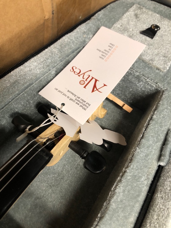 Photo 4 of ***MAJOR DAMAGE - STRINGS RIPPED OFF***
 Aliyes Distinctive Artistic Violin Set Designed for Beginners/Students/Kids with Hard Case,Bow,Rosin,Extra Strings (1/2 size)