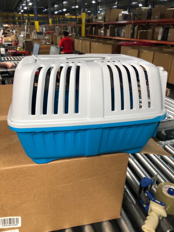 Photo 2 of (READ NOTES) Midwest Spree Travel Carrier | Hard-Sided Pet Carriers Ideal for Extra-Small Dogs, Cats & Other Small Animals 19-Inch "Toy" Dog Breeds Blue