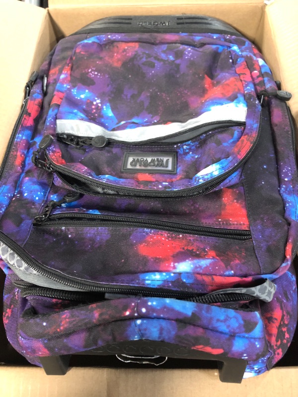 Photo 3 of (READ NOTES) J World New York Sundance Rolling Backpack Girl Boy Roller Bookbag, Galaxy, 20 Inch