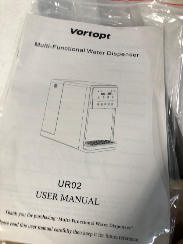 Photo 3 of (READ NOTES) Vortopt Countertop Reverse Osmosis System - 4 Stage Counter RO Water Filter,Purified Tap Water,Fast Heating Water Dispenser,7:1 Pure to Drain, BPA Free,UR-02