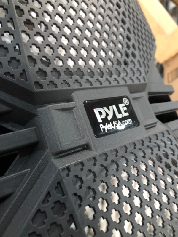 Photo 3 of Pyle Bluetooth PA Speaker System - 600W Rechargeable Outdoor Bluetooth Speaker Portable PA System w/ Dual 8” Subwoofer 