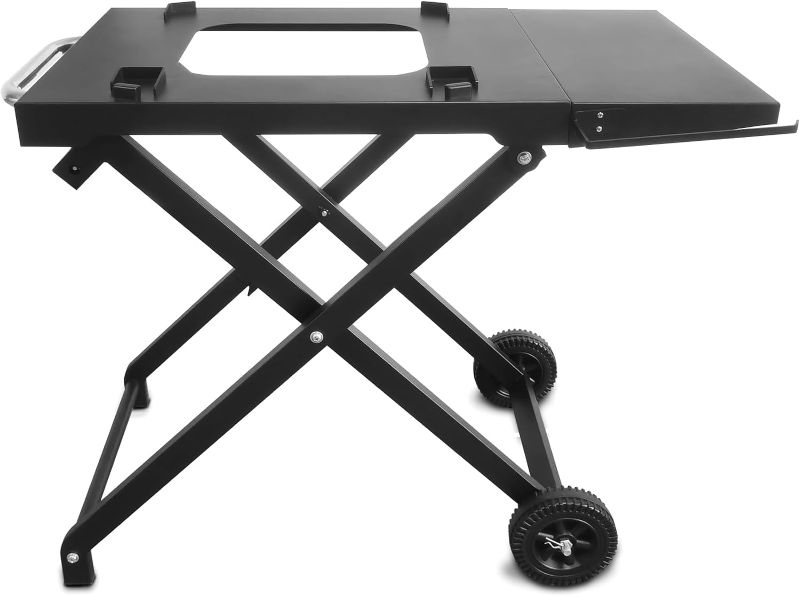 Photo 1 of (READ NOTES) BSARTE METAL Collapsible Grill Stand Fits Ninja Outdoor XSKSTAND for Woodfire OG701 OG751 (OG700 Series) Grills with Side Shelf, Tissue Holder, Side Handle, Heavy Duty Steel Foldable Stand
