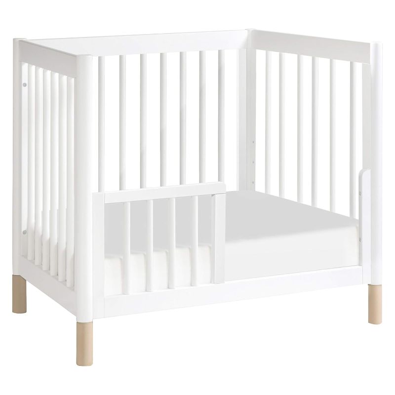 Photo 5 of (READ NOTES) Babyletto Gelato 4-in-1 Convertible Mini Crib in White and Washed Natural, Greenguard Gold Certified