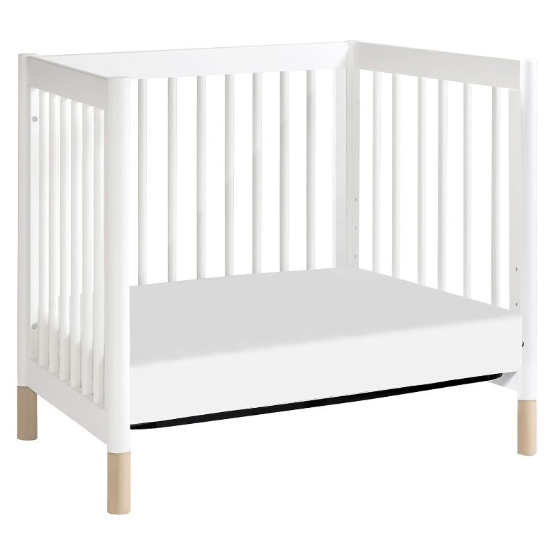 Photo 6 of (READ NOTES) Babyletto Gelato 4-in-1 Convertible Mini Crib in White and Washed Natural, Greenguard Gold Certified