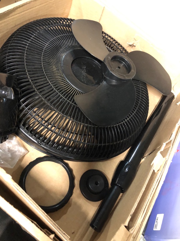 Photo 5 of **PARTS ONLY** Lasko Oscillating Pedestal Fan, Black